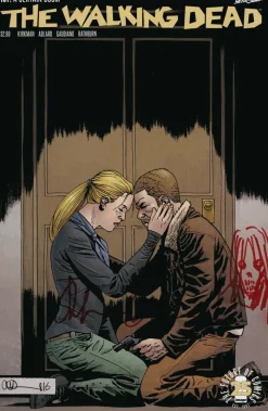Df Walking Dead #167 Blood Red Gaudiano Signed Zombie Head Sket
