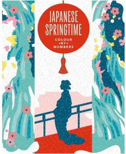 Japanese Springtime: A Sophisticated Colour-by-Numbers Book for Adults