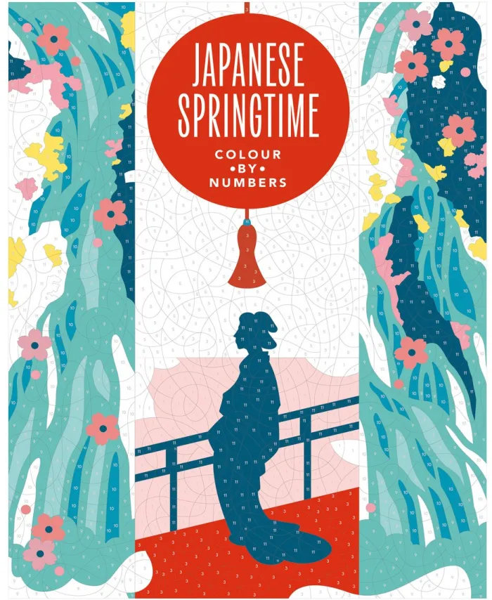 Japanese Springtime: A Sophisticated Colour-by-Numbers Book for Adults