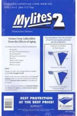 Mylites 2 Silver Gold Comic Book Protective Sleeves (50)
