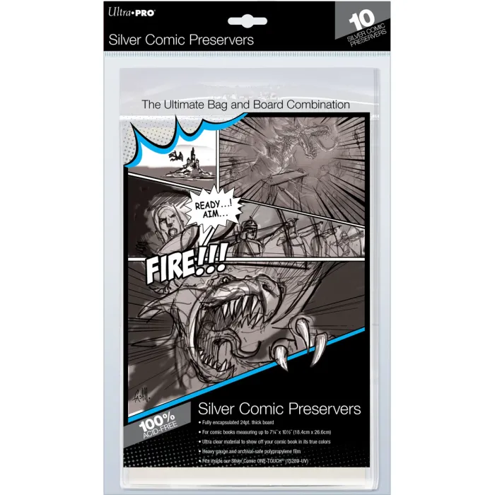 Silver Size Resealable Comic Bags (10)